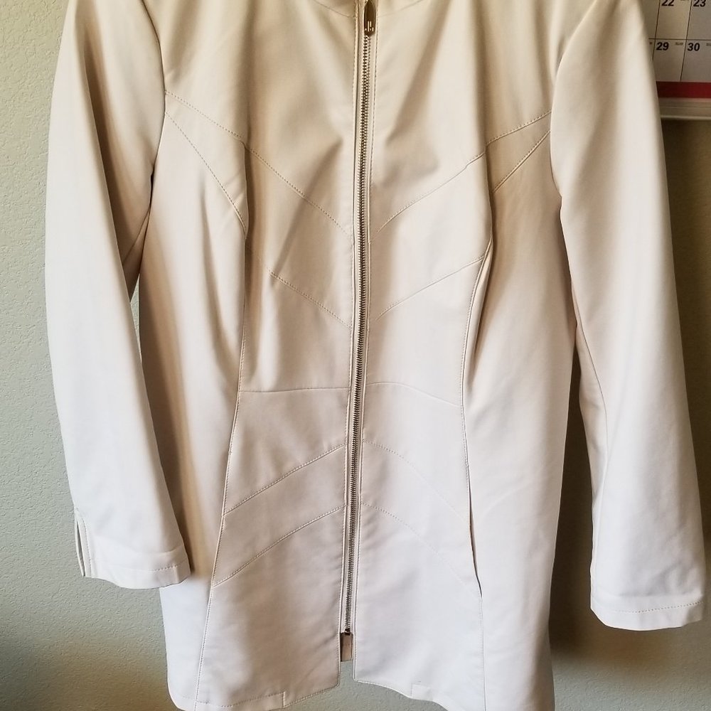 Washable Faux Leather Car Length Coat, EUC - Picture 10 of 11